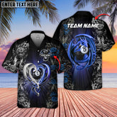 Maxcorners Billiards Dark Dragon Multicolor Options Personalized Name Hawaiian Shirt ( 6 Colors )