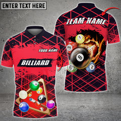 Maxcorners Billiards Space Shape Grunge Multicolor Option Customized Name 3D Shirt