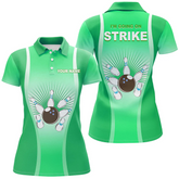 Maxcorners Bowling And Pins Multicolor Option Customized Name 3D Shirt For Women