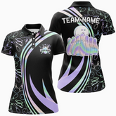 Maxcorners Bowling Ball Neon Camo Multicolor Option Customized Name 3D Shirt For Women