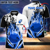 Maxcorners Bowling Ball & Pins Burned Fiercely Multicolor Option Customized Name 3D Shirt (5 Colors)