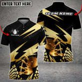 Maxcorners Bowling Ball And Pins Sport Jersey Multicolor Option Customized Name, Team Name 3D Polo Shirt (5 Colors)