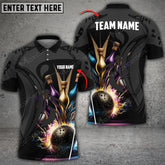 Maxcorners Bowling Ball And Pins Curse Seal Multicolor Option Customized Name 3D Shirt (4 Colors)