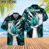 Maxcorners Bowling Fire Destroys Darkness Multicolor Option Customized Name Hawaiian Shirt (5 Colors)