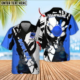 Maxcorners Bowling Ball And Pins Cracks Of Time Multicolor Option Customized Name Hawaiian Shirt (6 Colors)