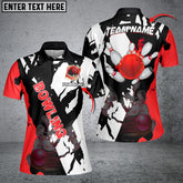 Maxcorners Bowling Ball And Pins Cracks Of Time Multicolor Option Customized Name 3D Shirt For Women (6 Colors)