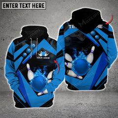 Maxcorners Bowling Ball Premium Multicolor Option 3D Custom Name Shirt