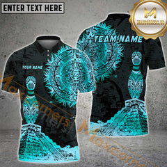 Maxcorners Aztec Bowling Jersey Multicolor Options Personalized Name, Team Name 3D Shirt
