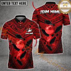 Maxcorners Premium Bowling Jersey Multicolor Options Personalized Name, Team Name 3D Shirt