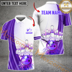 Maxcorners Classic Bowling Jersey Multicolor Options Personalized Name, Team Name 3D Shirt