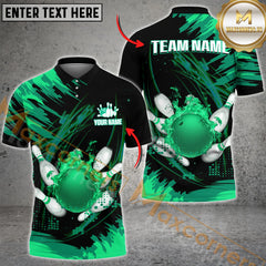 Maxcorners Ball And Pins Flame Bowling Jersey Multicolor Options Personalized Name, Team Name 3D Shirt