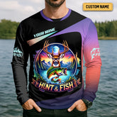 Maxcorners Fishing Hunting Mens Hooded UPF Shirt, Long Sleeve Fishing Shirts, SPF Shirts For Men, Mens Casual Shirts