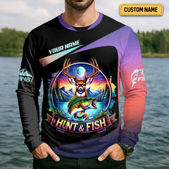 Maxcorners Fishing Hunting Mens Hooded UPF Shirt, Long Sleeve Fishing Shirts, SPF Shirts For Men, Mens Casual Shirts