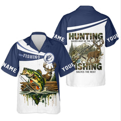 Maxcorners Hunting Solved Most of the Problems, Fishing Solves the Rest, Fishing & Hunting UPF Shirt