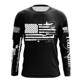 Maxcorners American Flag UV Protection Fishing Hunting Shirt For Fisherman Hunter A44 LM0501