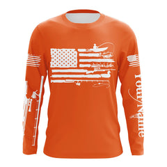 Maxcorners American Flag UV Protection Fishing Hunting Shirt For Fisherman Hunter A44 LM0501