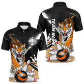 Maxcorners Custom Tiger Bowling Shirts For Men, Tiger Bowling Team Shirt Bowler Uniform Outfits LM1610