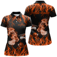 Maxcorners Custom Black And Orange Flame Eagle Bowling Team Men Polo Shirts, Eagle Bowling League Shirt
Regular Price
$39.99