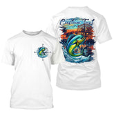 Maxcorners Custom Mahi Mahi Fishing Long Seeve Sport Fishing Shirts, Saltwater Performance Fishing Shirt MT2108