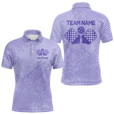 Maxcorners Custom Vintage Purple Pickleball Team Polo Shirts For Men, Pickleball Jerseys LM2206