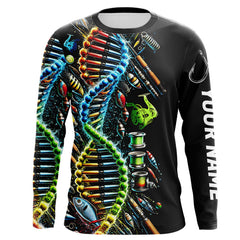 Maxcorners Colorful Fishing DNA Fishing Tools Custom Long Sleeve Tournament Fishing Shirts LM0607