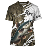 Maxcorners Catfish Fishing Custom Camo Long Sleeve Fishing Shirts, Catfish Fishing Tournament Apparel MT2108