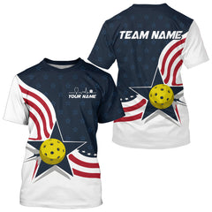 Maxcorners Custom Pickleball Jerseys, Patriotic US Pickleball T-Shirts For Men Team League LM0803