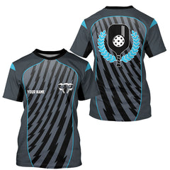 Maxcorners Custom Blue Pickleball Polo Shirts For Men, Outdoor Pickleball Jerseys