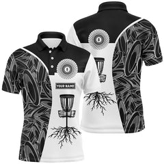 Maxcorners Black camo white Mens disc golf polo shirt custom disc golf jerseys team mens disc golf MT0510
