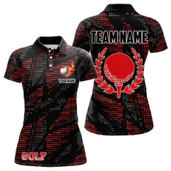 Maxcorners Black and Red Camo Golf Polo Shirts For Men Custom mens golf outfit team golf shirts
