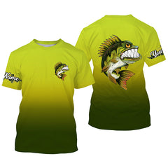 Maxcorners Customize Name Angry Bass Fishing 3D Shirts