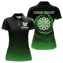 Maxcorners Black & Green glitter Lucky Darts Shirt For Men Custom St Patrick Day Darts Jersey for Team