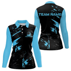 Maxcorners Black and Blue Golf polo shirts For Men Custom name mens golf outfits, gifts for golf loversMT0306