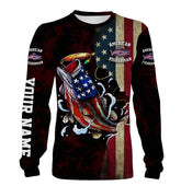 Maxcorners Largemouth Bass fishing American Fisherman Customize Name 3D Shirts