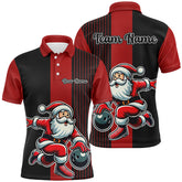 Maxcorners Funny Santa Christmas Bowling Jersey Multicolor Option Customized Name, Team Name 3D Shirt