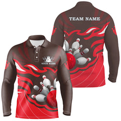 Maxcorners Bowling Ball Pins Team League Multicolor Option Customized Name 3D Shirt