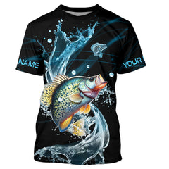 Maxcorners Crappie fishing blue water Custom performance long sleeve fishing shirts, Crappie fishing jerseys MT2108