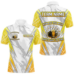 Maxcorners Bowling and beer That's why I'm here Funny Mens Bowling Shirts Custom Team Bowling Jerseys MT2306