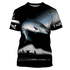 Maxcorners Chinook Salmon Fishing Customize Name 3D Shirts