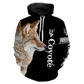 Maxcorners Coyote Hunting Predator Hunter Custom Name Shirt 3D All Over Printed Clothes