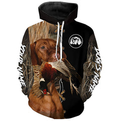 Maxcorners Vizsla Hunting Dog Custom Name Hoodie Shirt for Hunter | Pheasant