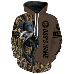 Maxcorners Black Labrador Retriever Hunting Dog Custom Name Camo Shirts, Hunting Gifts LM1112