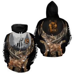 Maxcorners Deer Hunting Camo Shirt For Men, Custom Camo 3D Animal Deer Hunting Shirt