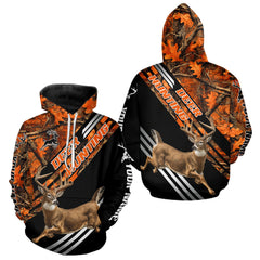 Maxcorners Running Deer Hunting Shirt – Autumn Camo Design, Custom Name for Hunters