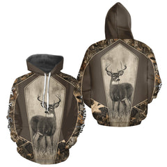 Maxcorners Whitetail Deer Hunting Season Shirt 3D Buck Design Custom Hunting Gift, Deer Hunting Shirt LM0412