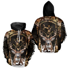 Maxcorners Forest Camo Deer Hunting Shirt, Hunting Hoodie for Deer Hunters, Season Deer Hunting