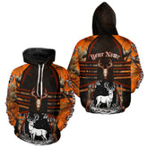 Maxcorners Blaze Orange Camo Hoodie Hunting Shirt, Deer Sweatshirt Shirt for Men, Deer Hunting Season LM1112