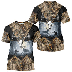 Maxcorners Custom 3D Deer Hunting Forest Camo with Big Buck Shirt for Men, Best Hunting Gifts for Hunters LM2608