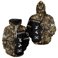 Maxcorners Custom Deer Hunting Fall Camo Shirts for Men, Hunting Gifts, Camouflage Deer Hunting Shirts LM0409