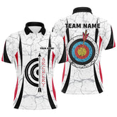 Maxcorners Personalized Retro Target Archery Polo Shirts For Men Archery Jerseys Custom Archery Team Shirts